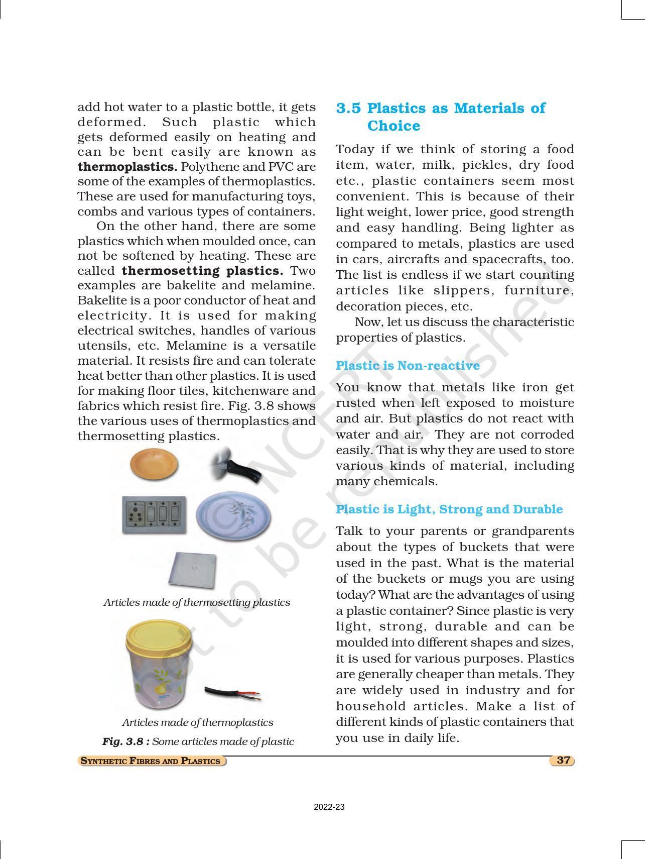 NCERT Book for Class 8 Science Chapter 3 Synthetic Fibres and Plastics - Page 6