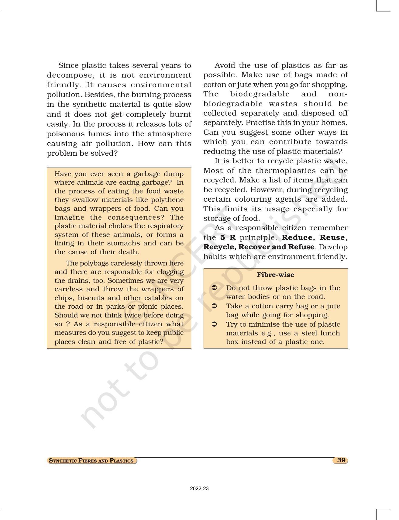 NCERT Book for Class 8 Science Chapter 3 Synthetic Fibres and Plastics - Page 8