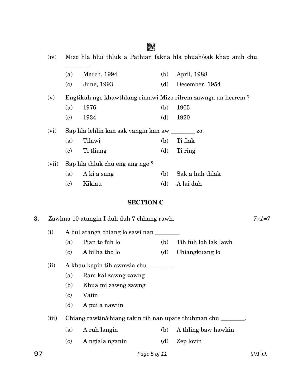 CBSE Class 12 97_Mizo 2023 Question Paper - Page 5