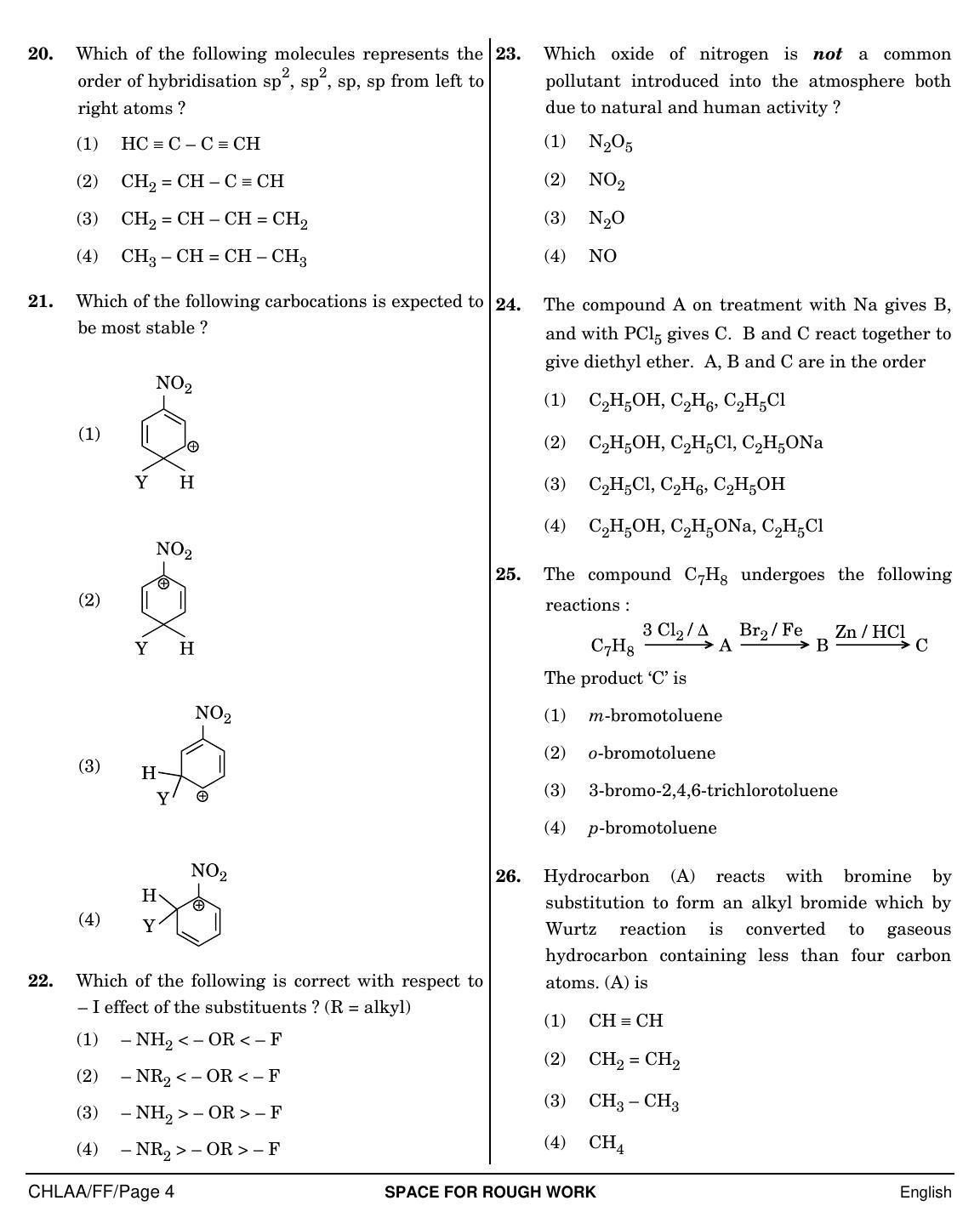 NEET English FF 2019 Question Paper - Page 4