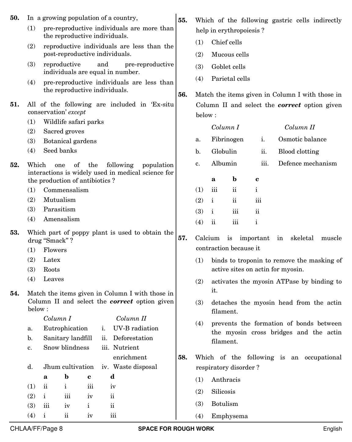 NEET English FF 2019 Question Paper - Page 8