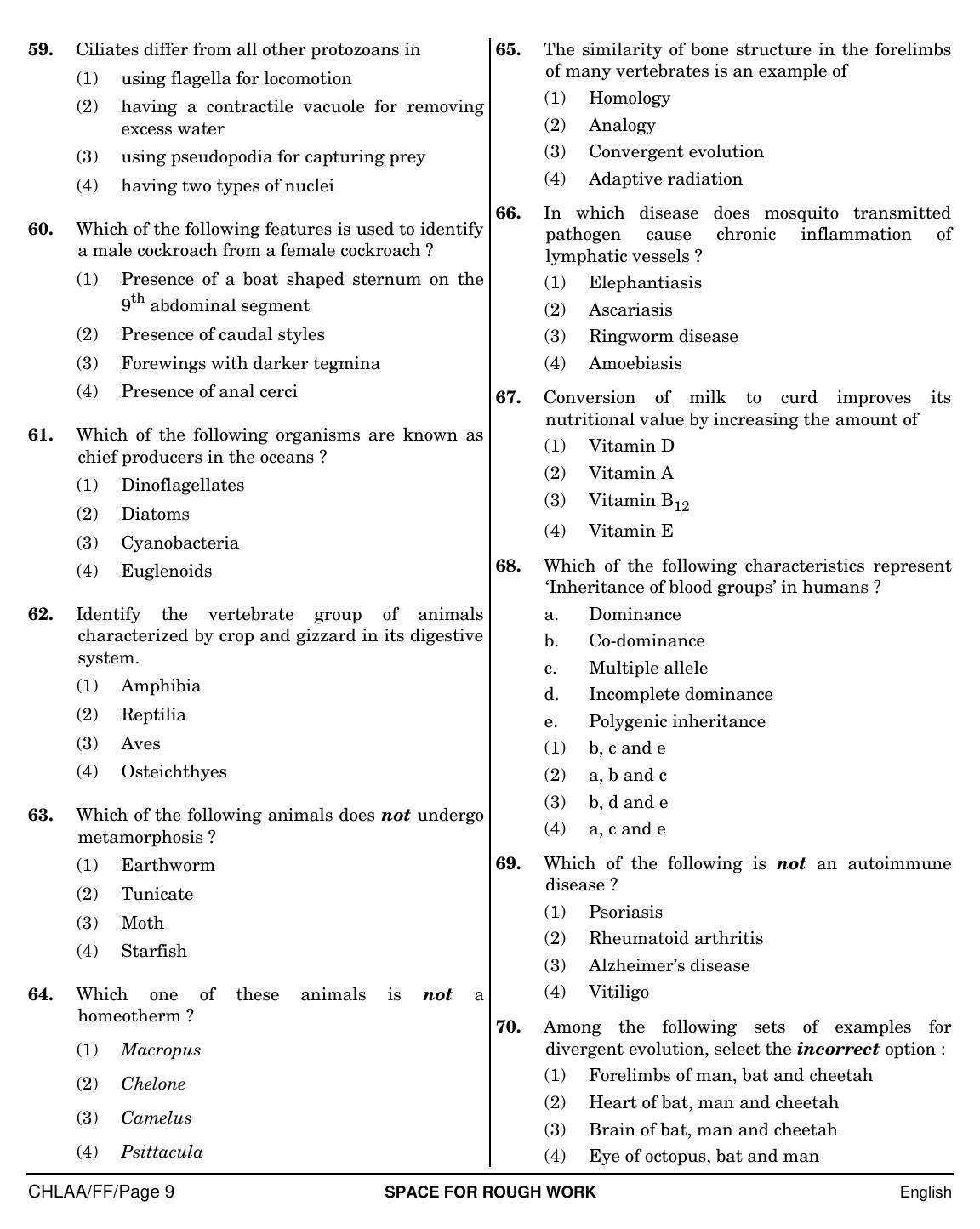 NEET English FF 2019 Question Paper - Page 9