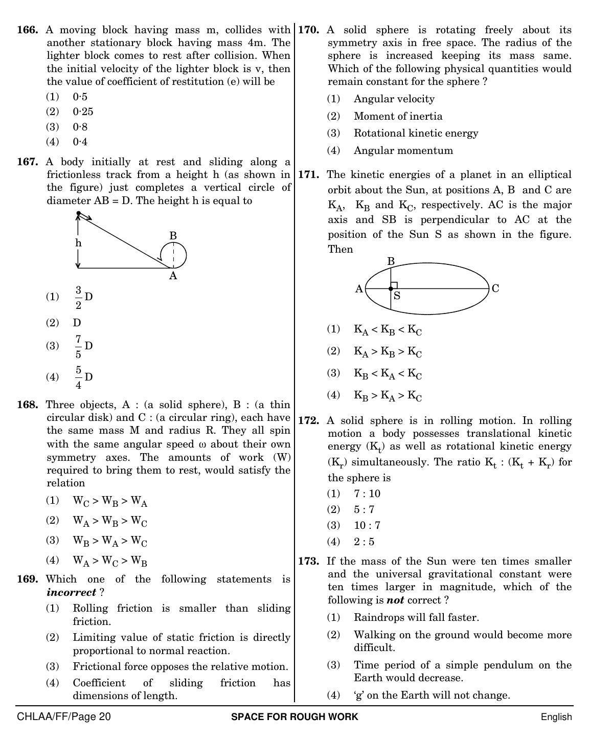 NEET English FF 2019 Question Paper - Page 20