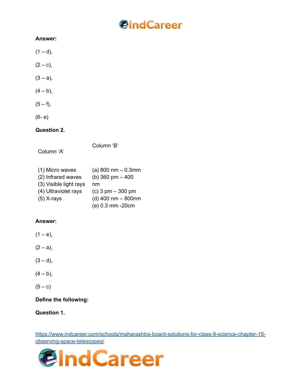 Maharashtra Board Solutions for Class 9- Science: Chapter 18- Observing Space: Telescopes - Page 13