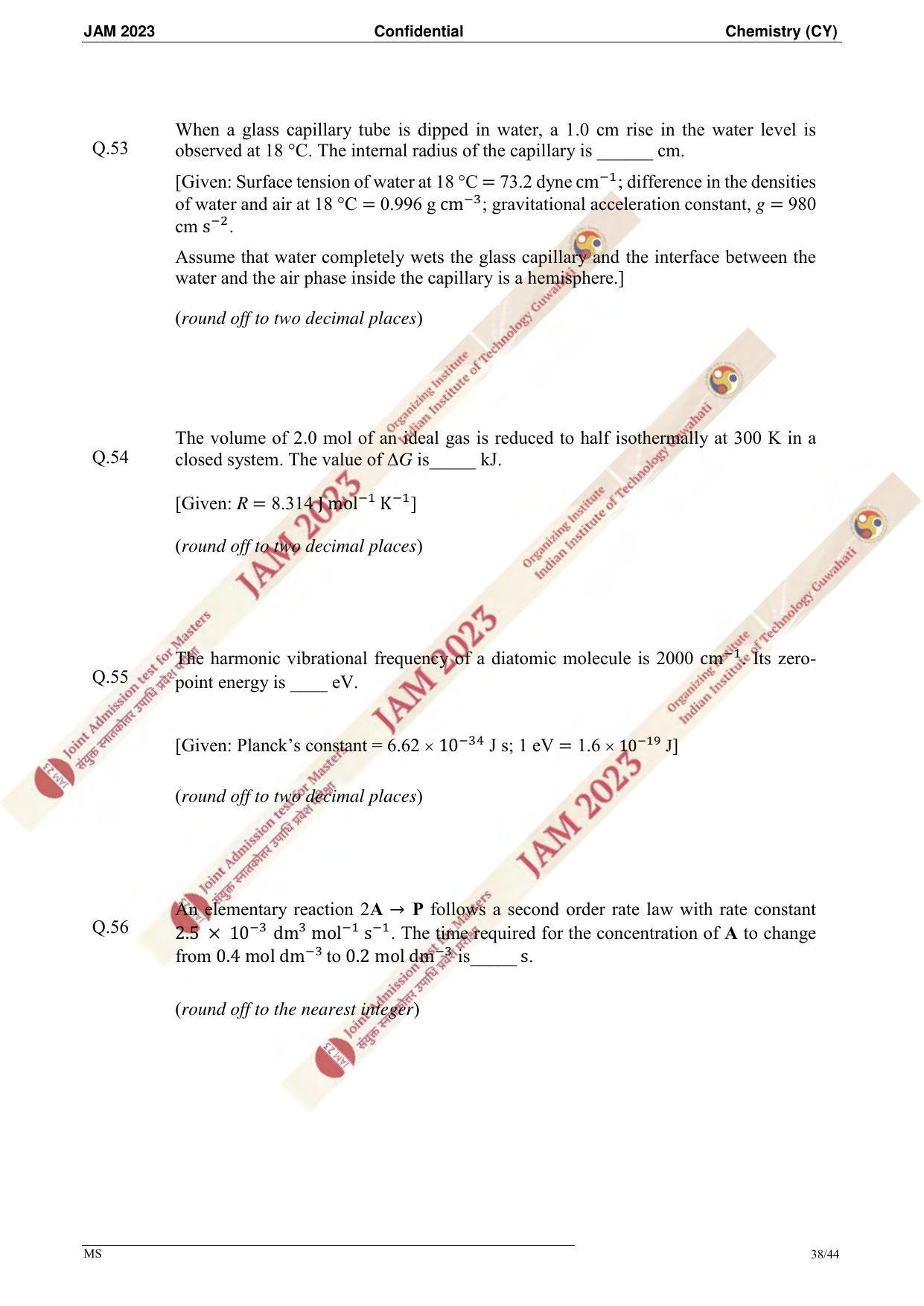 JAM 2023: CY Question Paper - Page 36