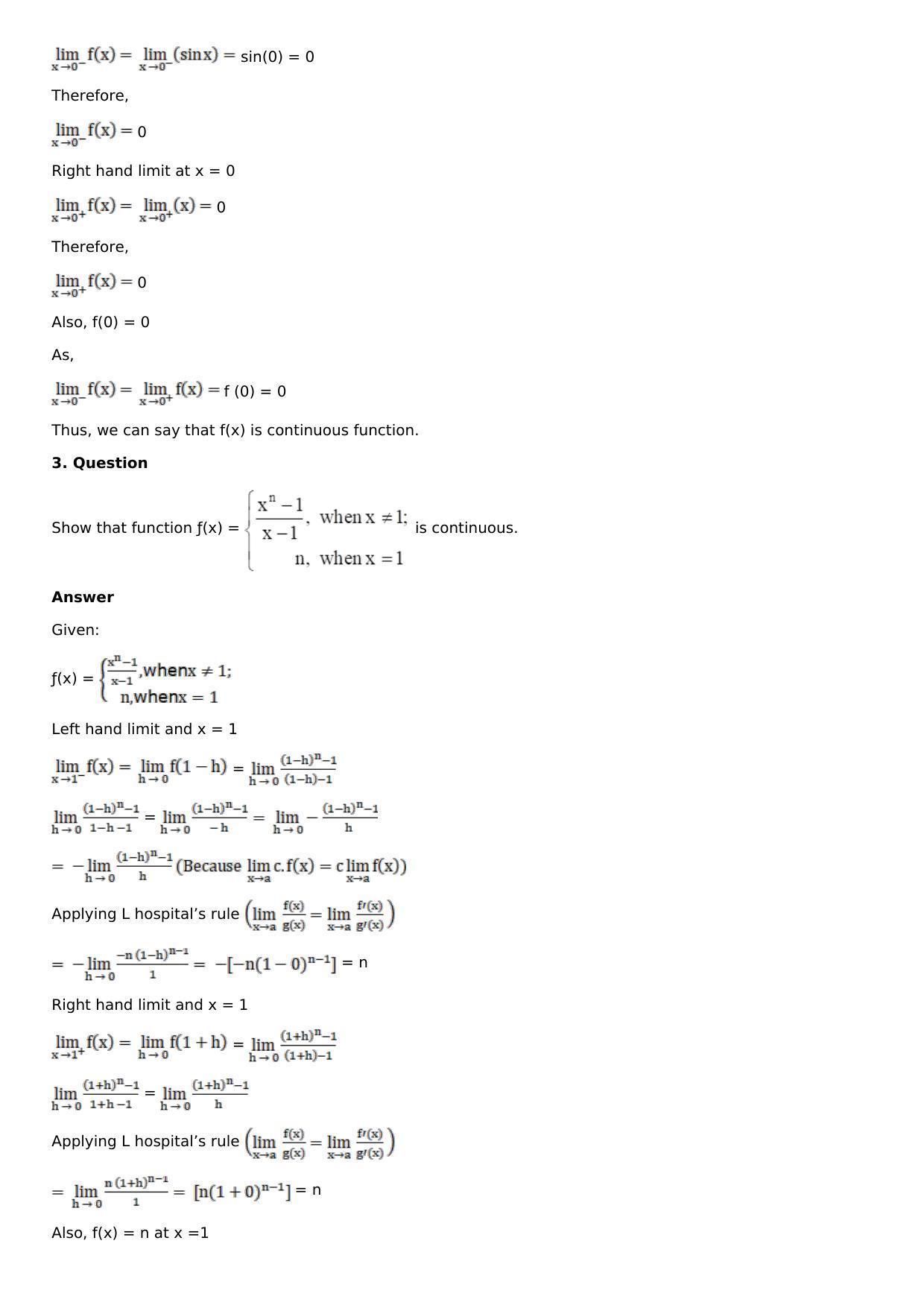 Chapter 9: Continuity and Differentiability Solutions: RS Aggarwal Class 12 Solutions - Page 13