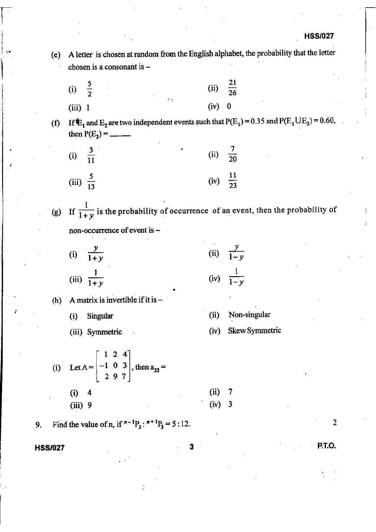 MBSE HSSLC 2021 Commerce Question Paper - Page 11