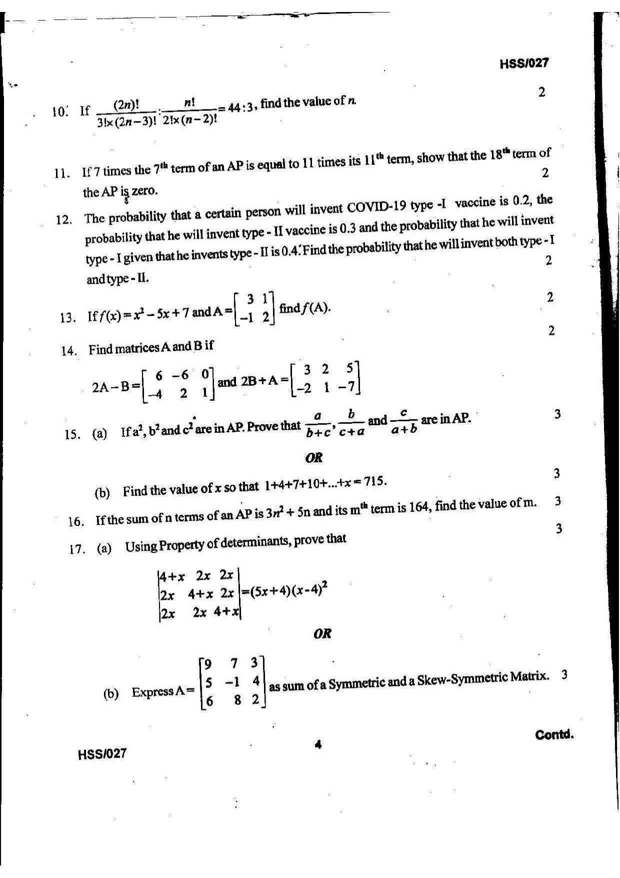 MBSE HSSLC 2021 Commerce Question Paper - Page 12