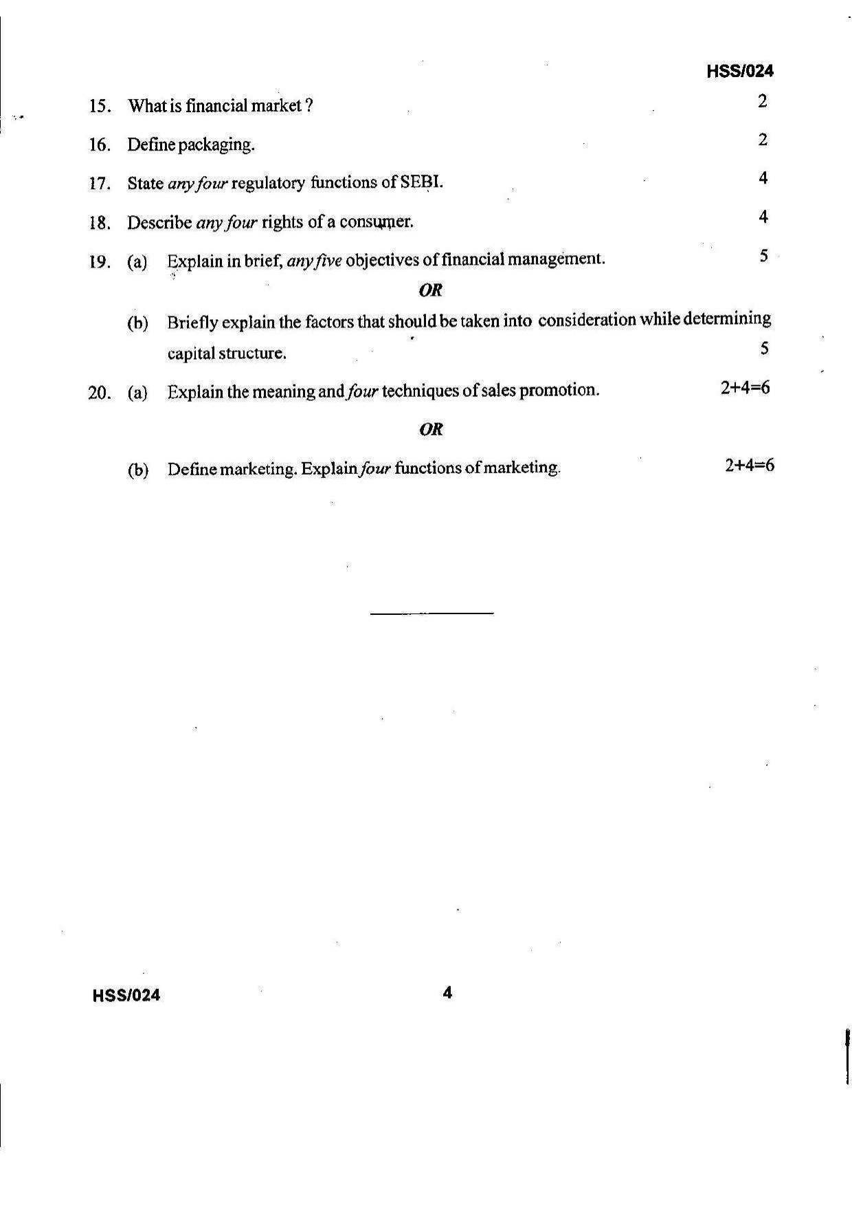 MBSE HSSLC 2021 Commerce Question Paper - Page 19