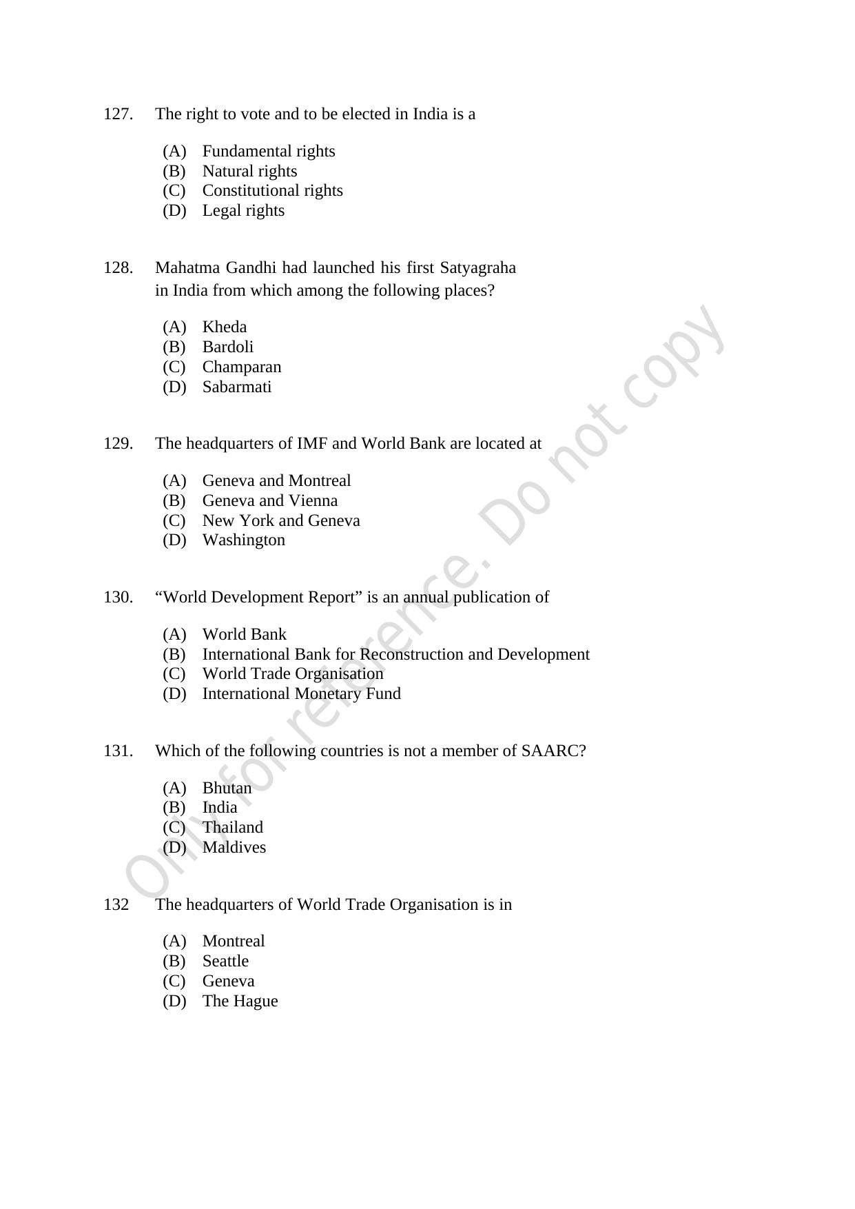 CUSAT CAT 2021 Economics Question Paper - Page 29