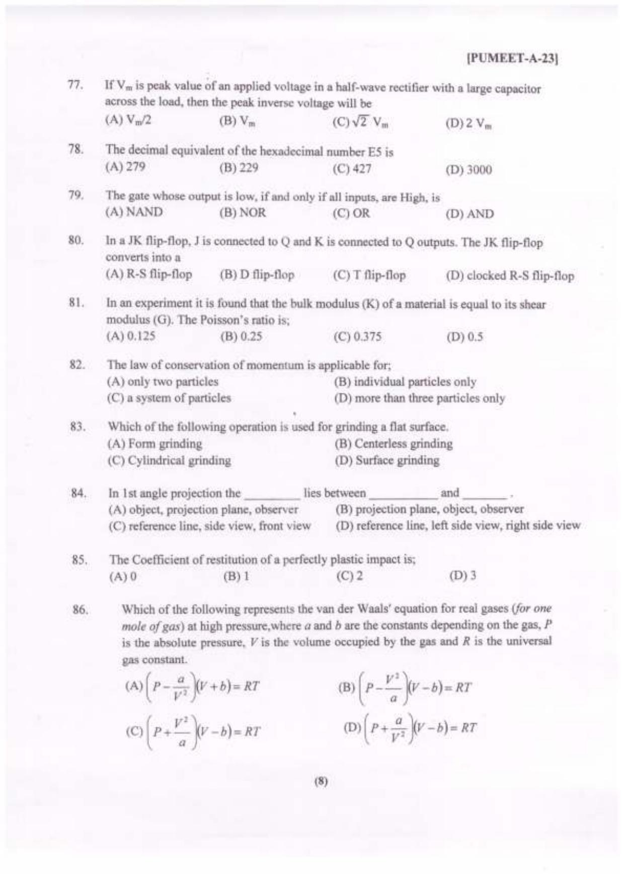 PUMEET 2023 Question Papers - Page 9