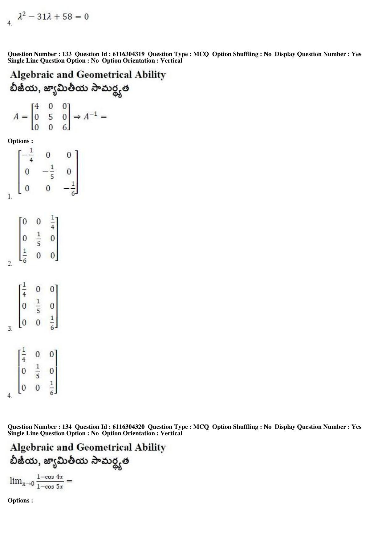 AP ICET 2018 - Shift 1 Question Paper With Preliminary Keys - Page 66