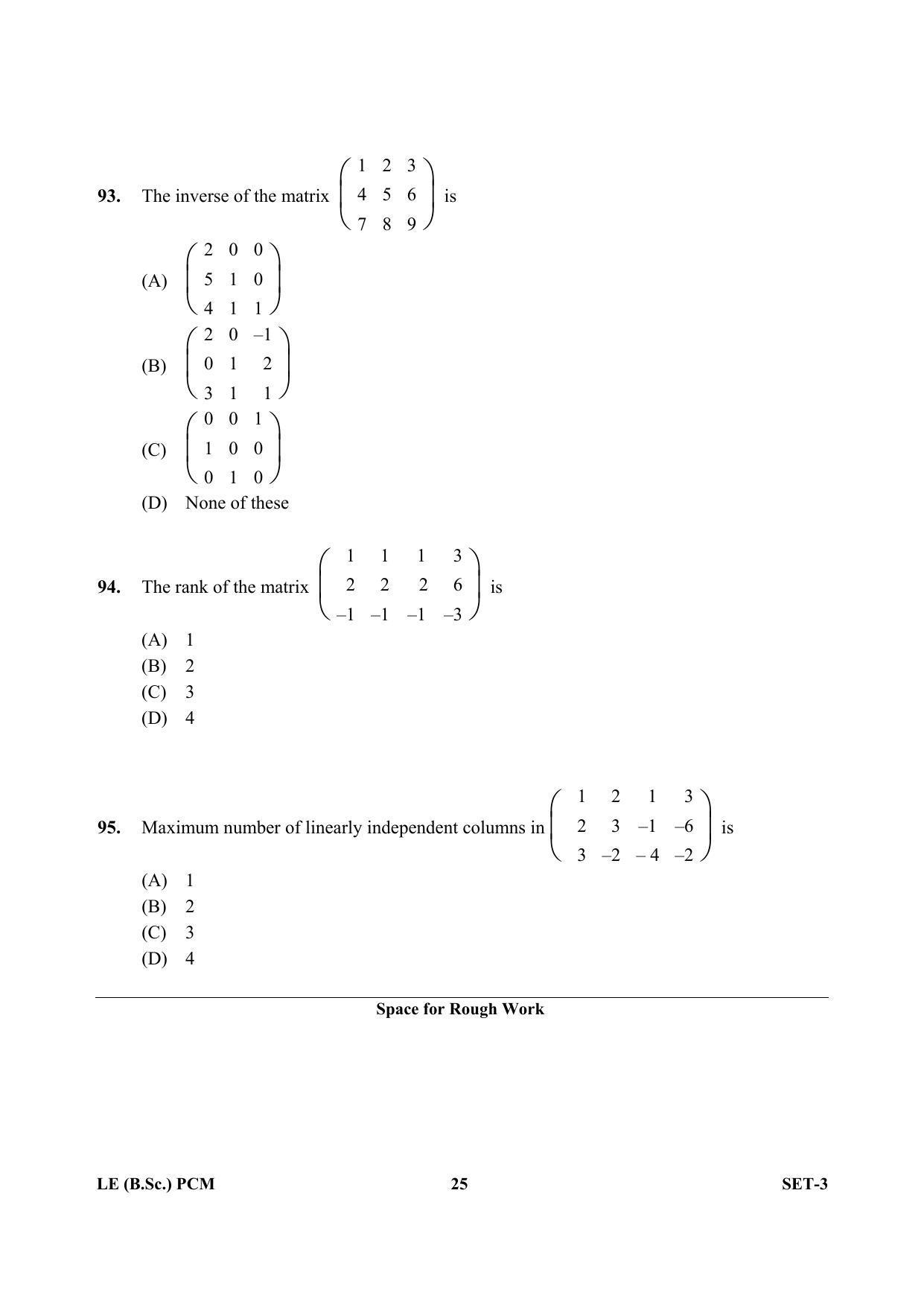 OJEE 2013 LE B.Sc PCM Set 3 Question Paper - Page 24