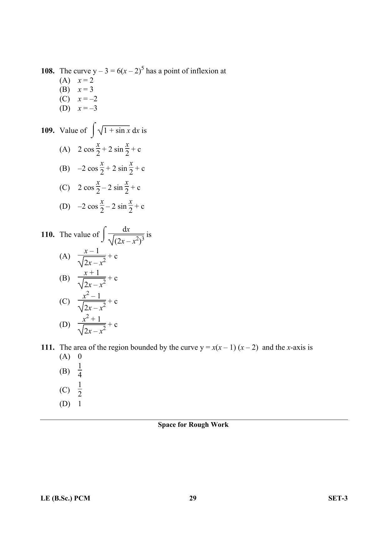 OJEE 2013 LE B.Sc PCM Set 3 Question Paper - Page 28