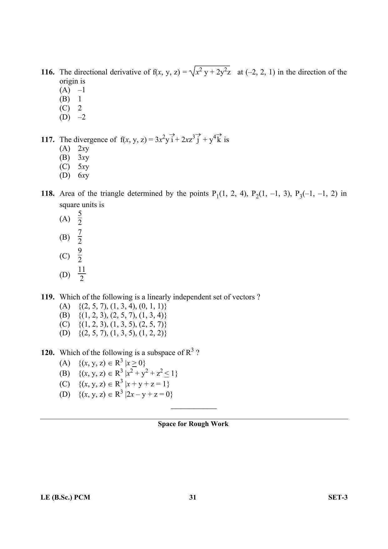 OJEE 2013 LE B.Sc PCM Set 3 Question Paper - Page 30