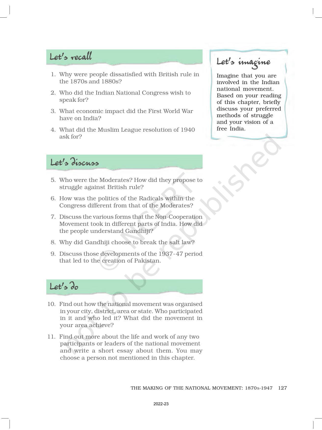 NCERT Book for Class 8 History Chapter 11 The Making of the National Movement: 1870s–1947 - Page 19