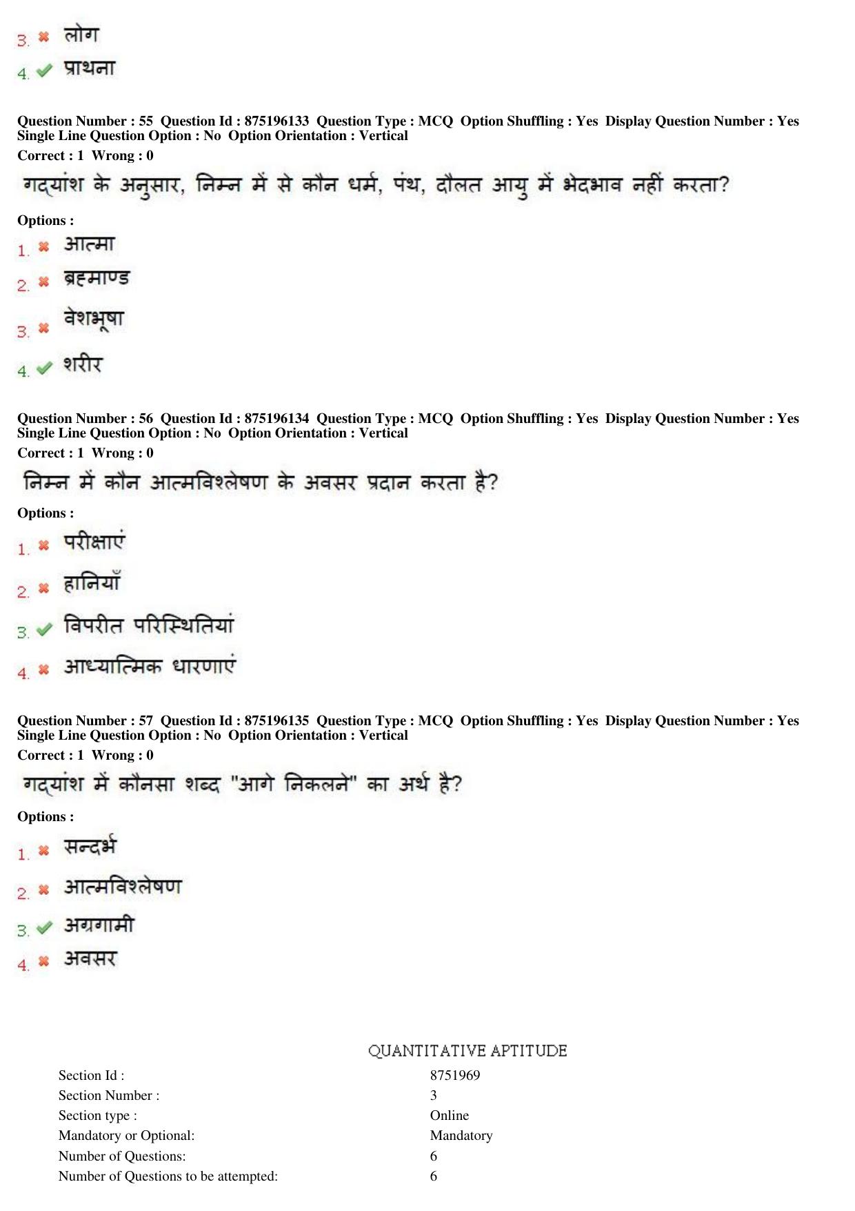 MP CPCT 10th July 2016 CPCT Question Paper Shift 1 - Page 32
