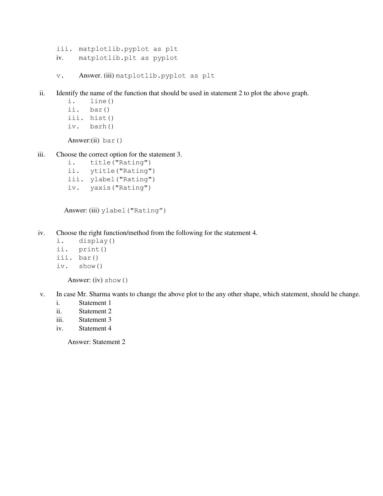 CBSE Class XII Informatics Practices Question Bank - Page 4