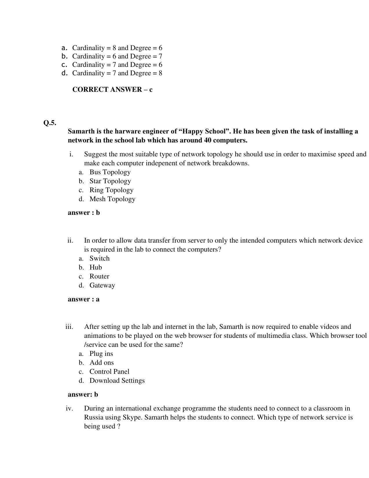 CBSE Class XII Informatics Practices Question Bank - Page 8