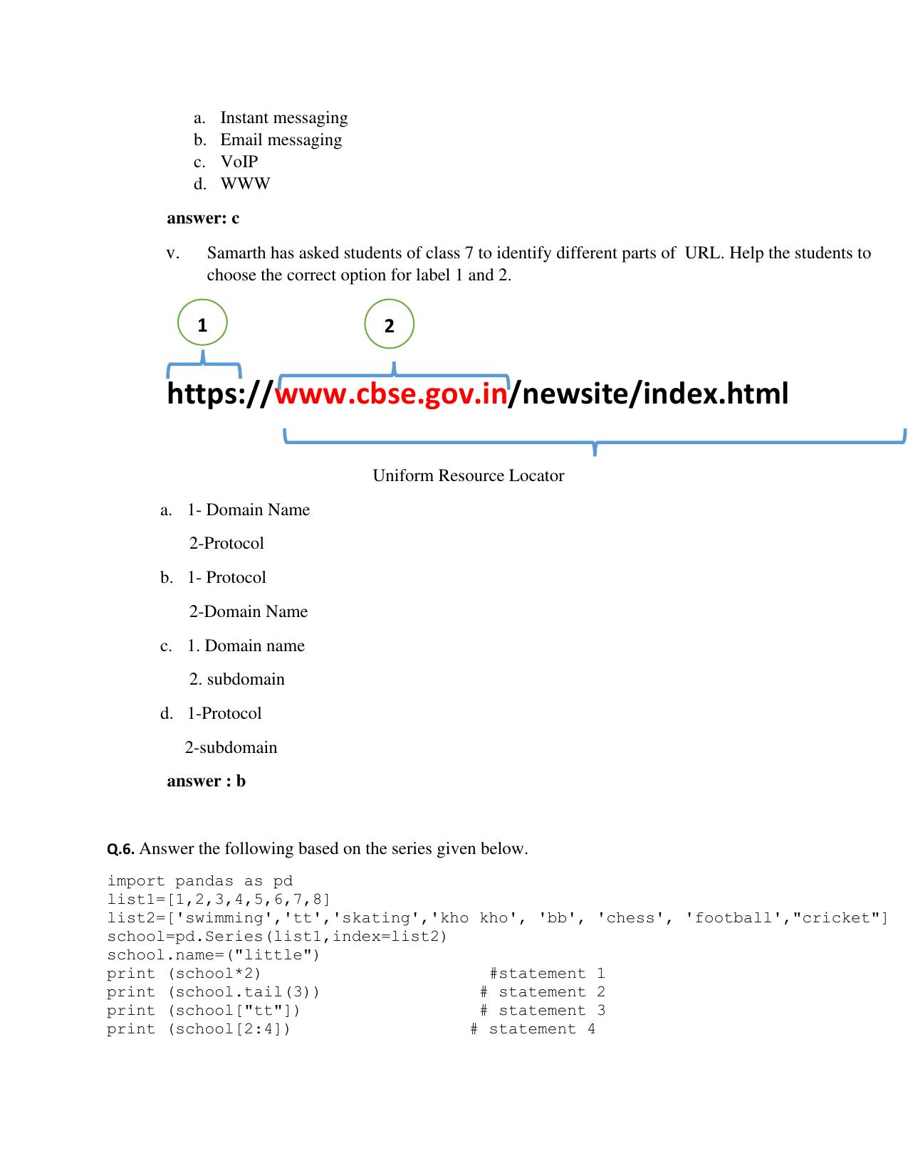 CBSE Class XII Informatics Practices Question Bank - Page 9
