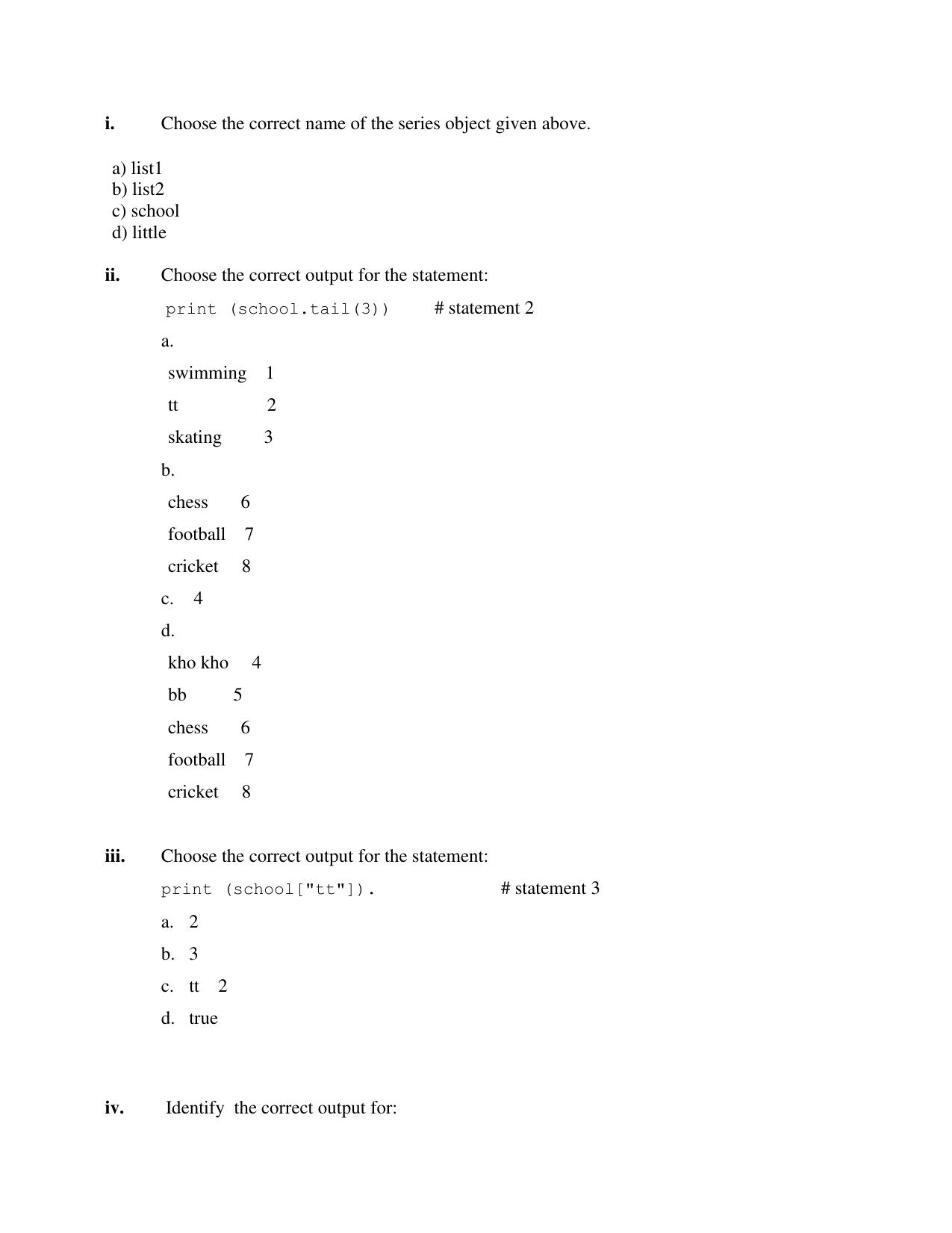 CBSE Class XII Informatics Practices Question Bank - Page 10