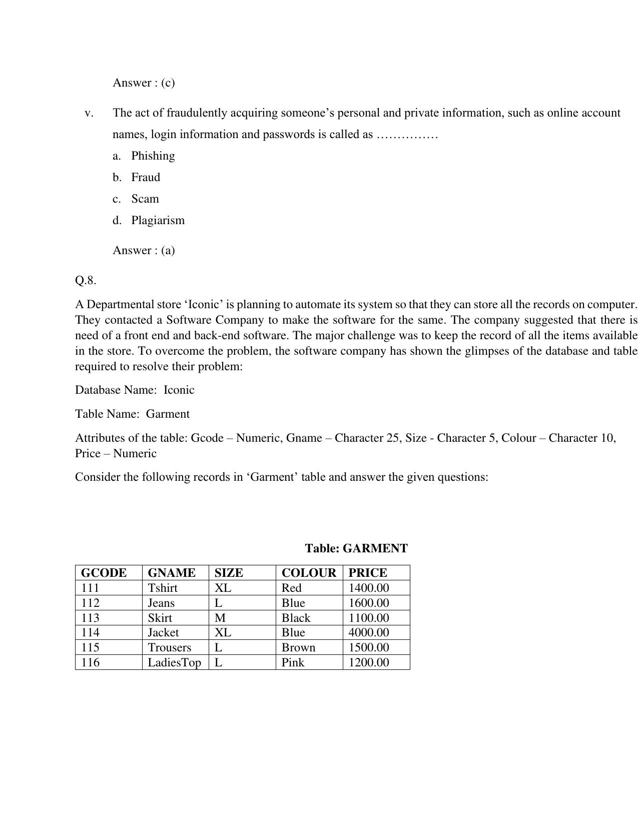 CBSE Class XII Informatics Practices Question Bank - Page 15