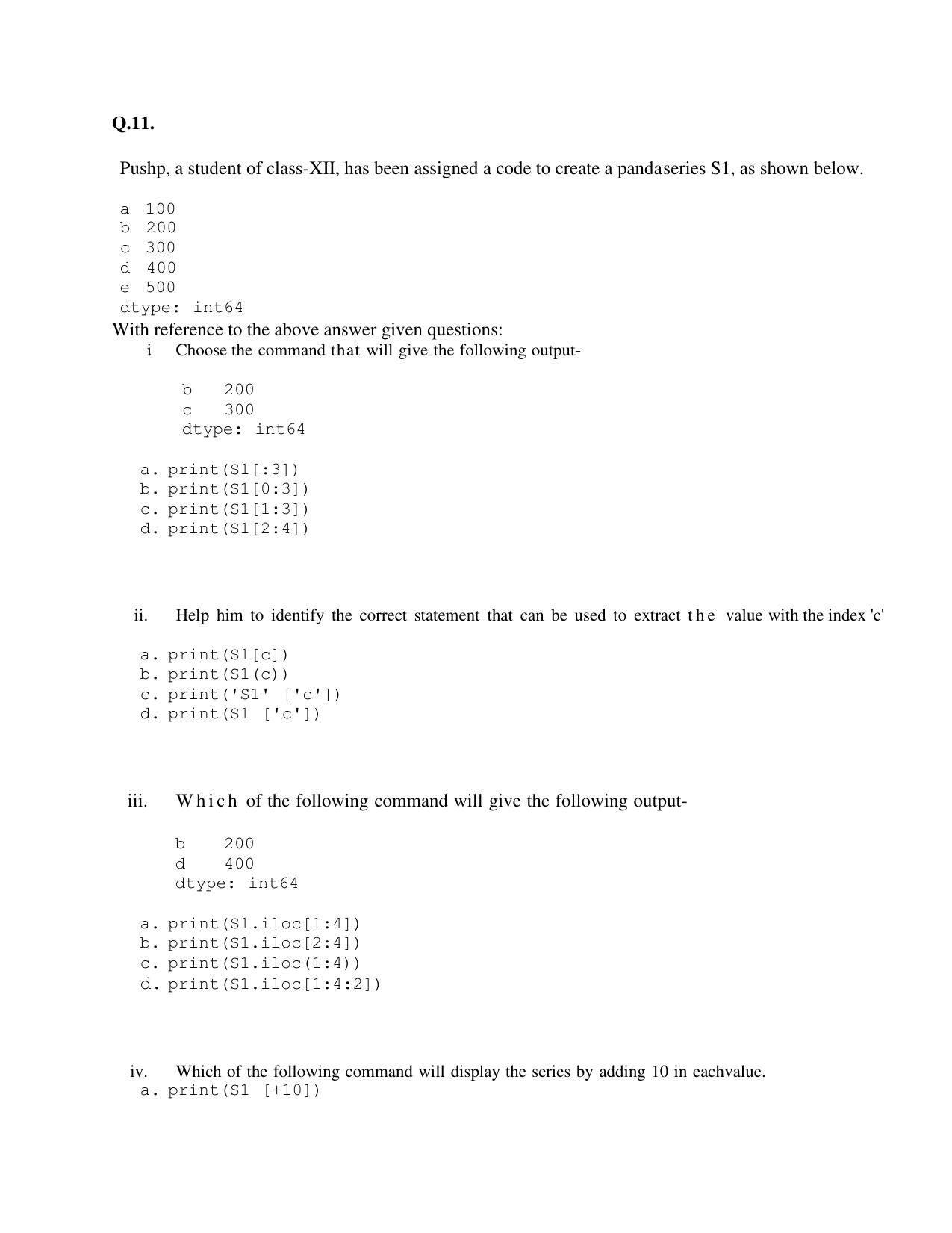 CBSE Class XII Informatics Practices Question Bank - Page 21
