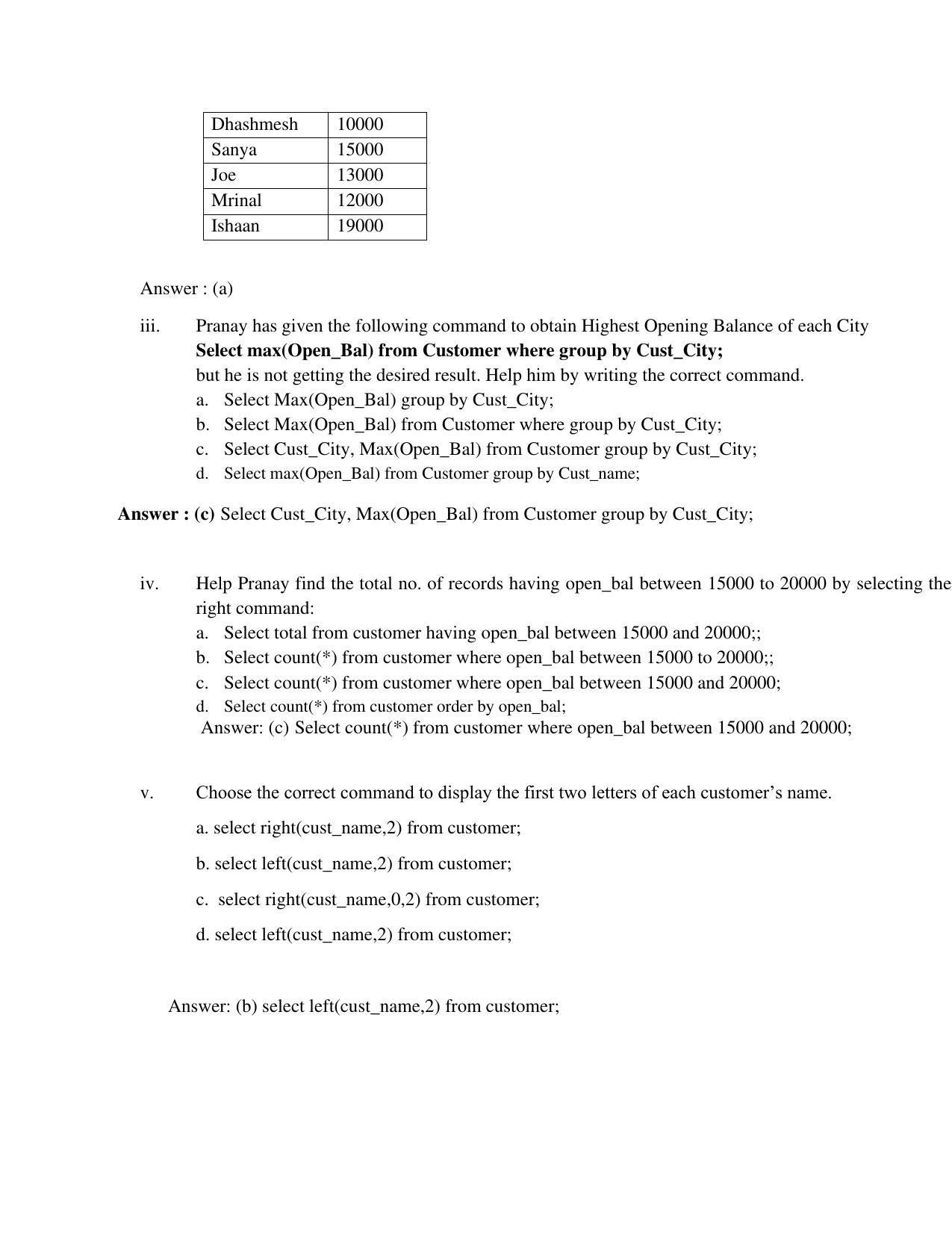 CBSE Class XII Informatics Practices Question Bank - Page 31