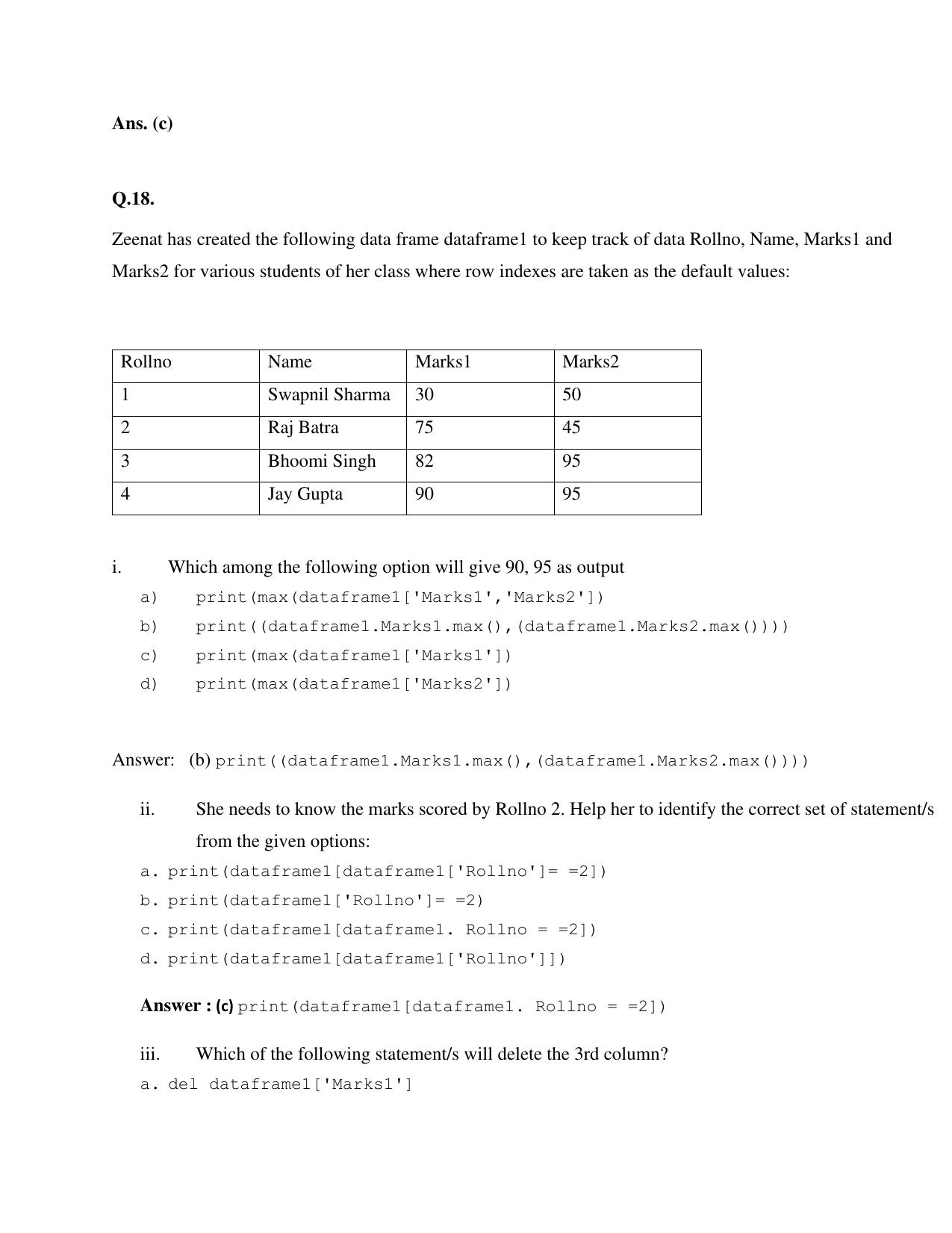 CBSE Class XII Informatics Practices Question Bank - Page 33