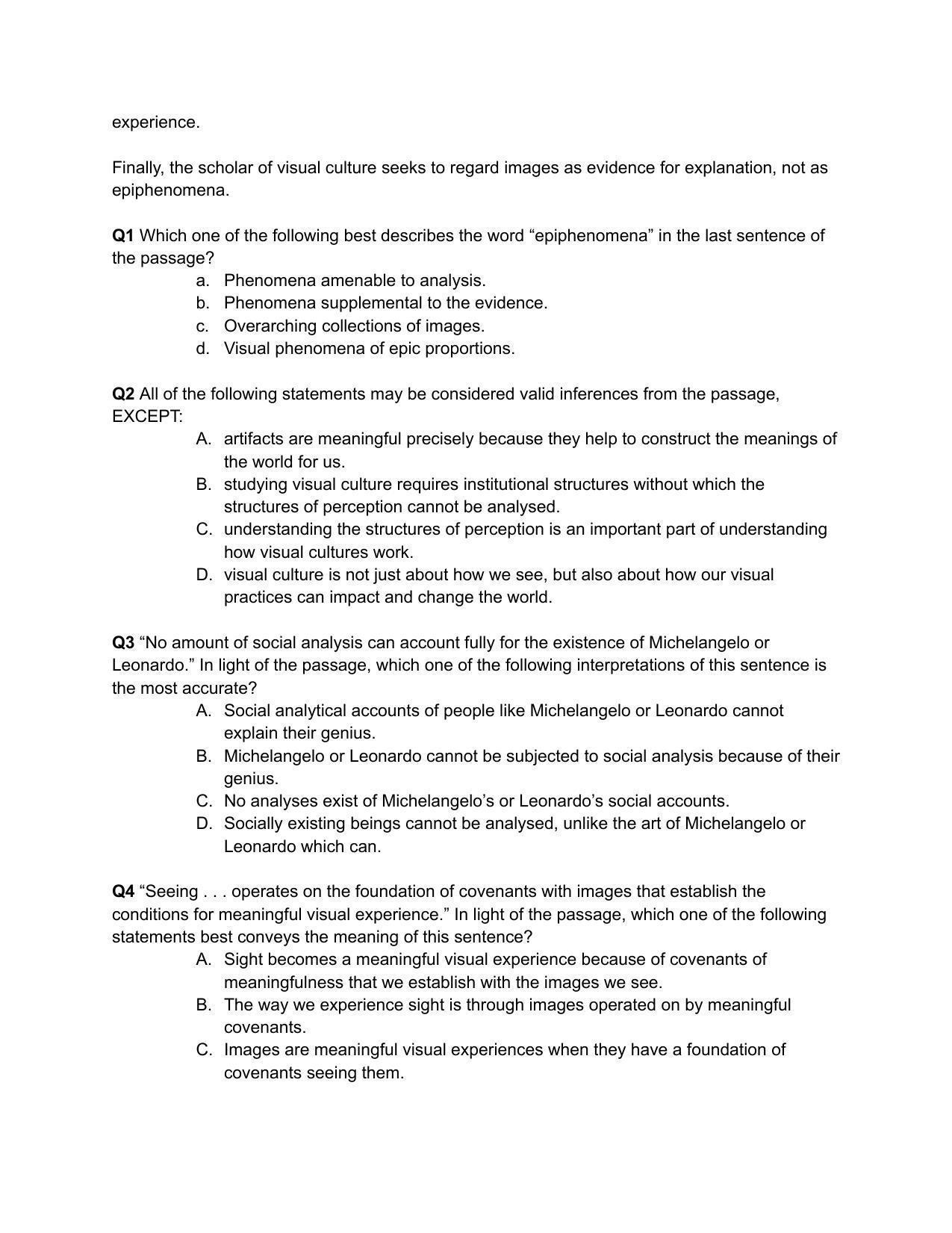 CAT 2020 CAT VARC Slot 2 Question Paper - Page 2