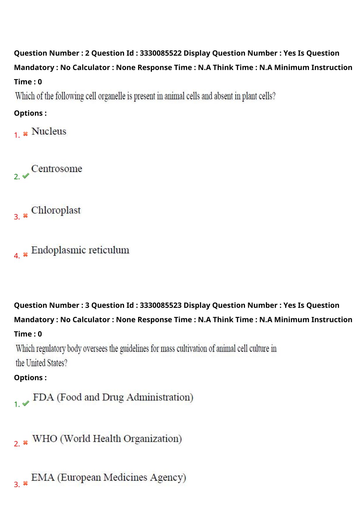 AP PGECET 2024 Biotechnology Question Paper with Preliminary Key - Page 3