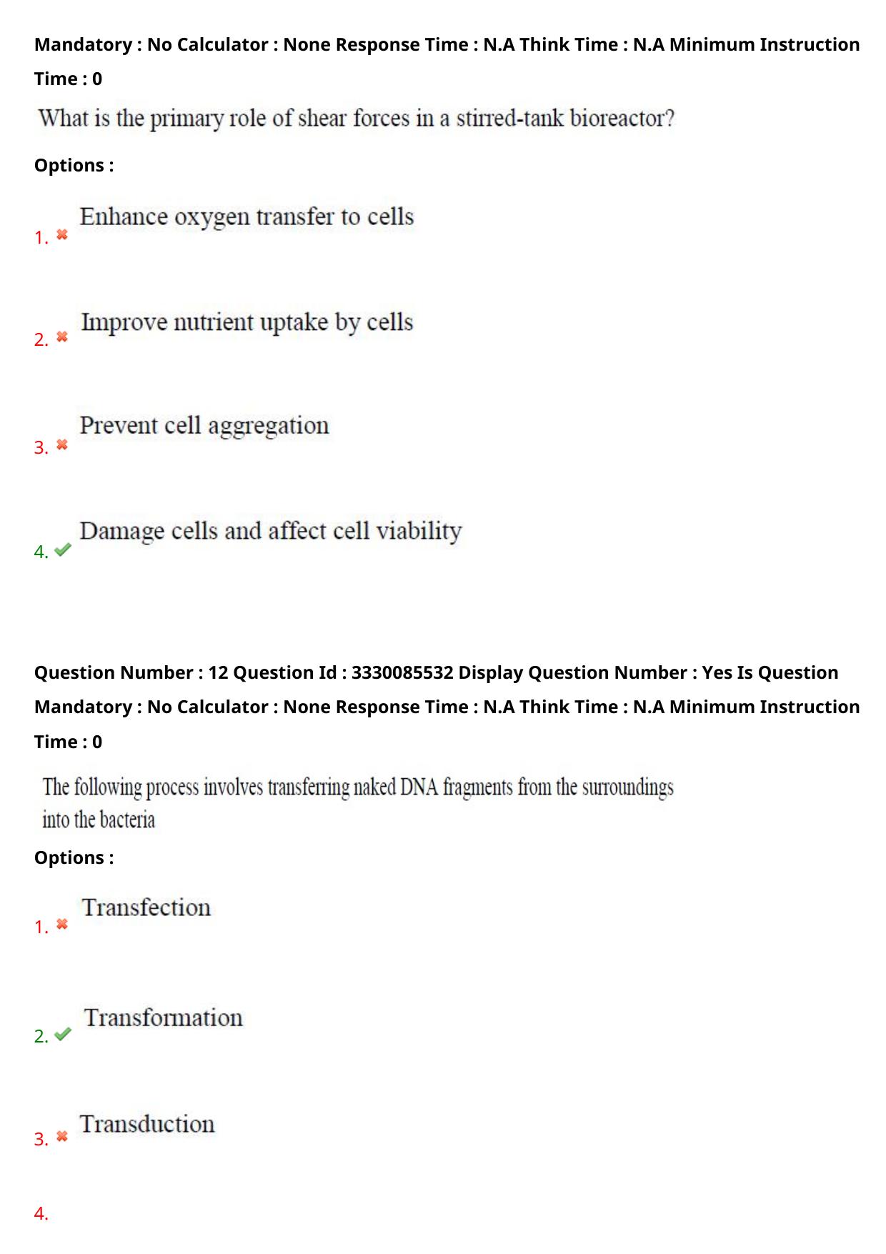 AP PGECET 2024 Biotechnology Question Paper with Preliminary Key - Page 8