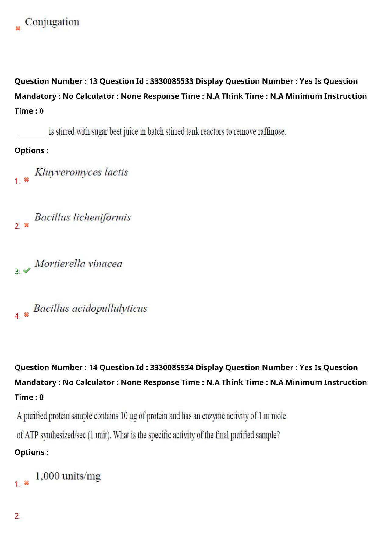 AP PGECET 2024 Biotechnology Question Paper with Preliminary Key - Page 9