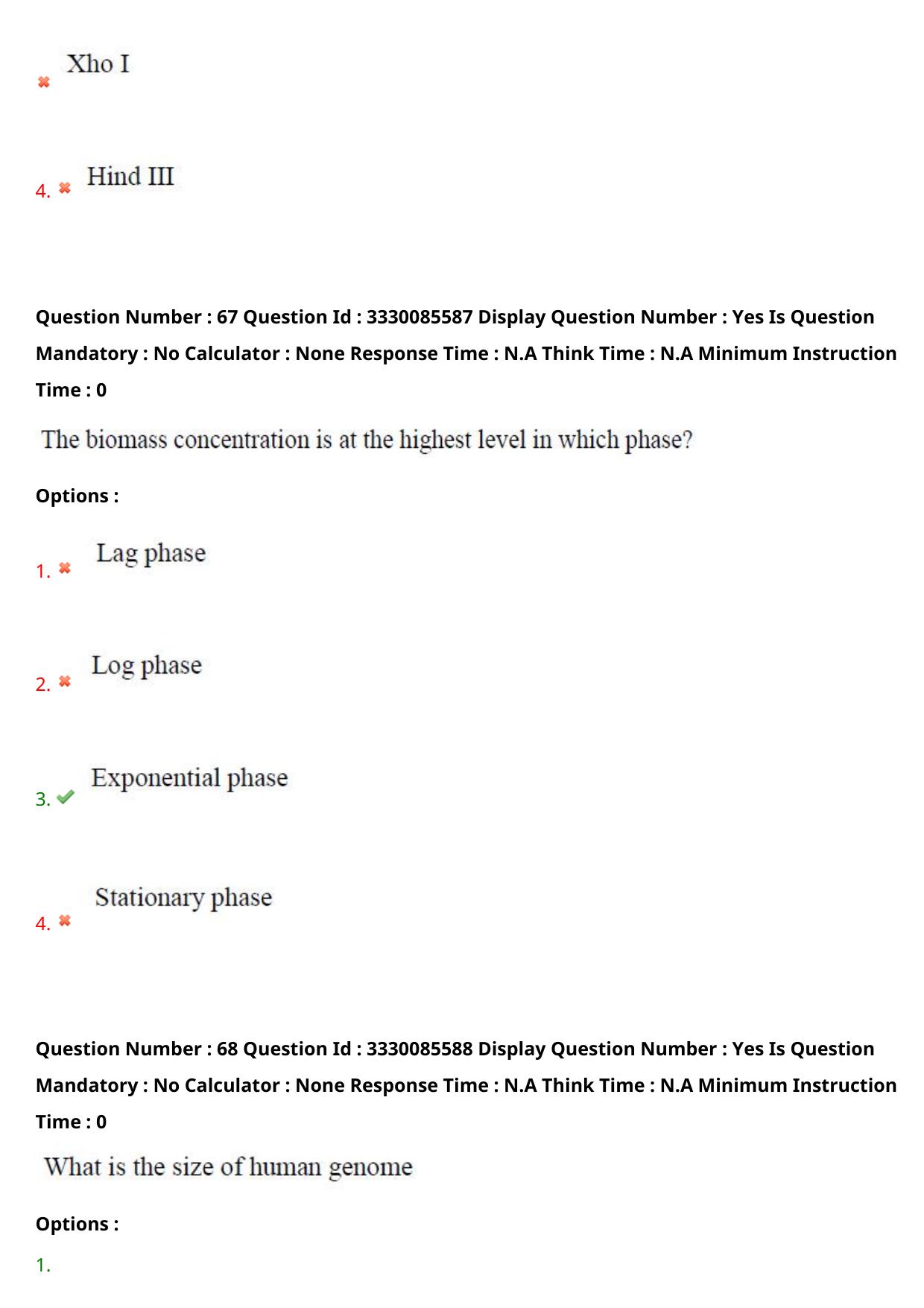 AP PGECET 2024 Biotechnology Question Paper with Preliminary Key - Page 41