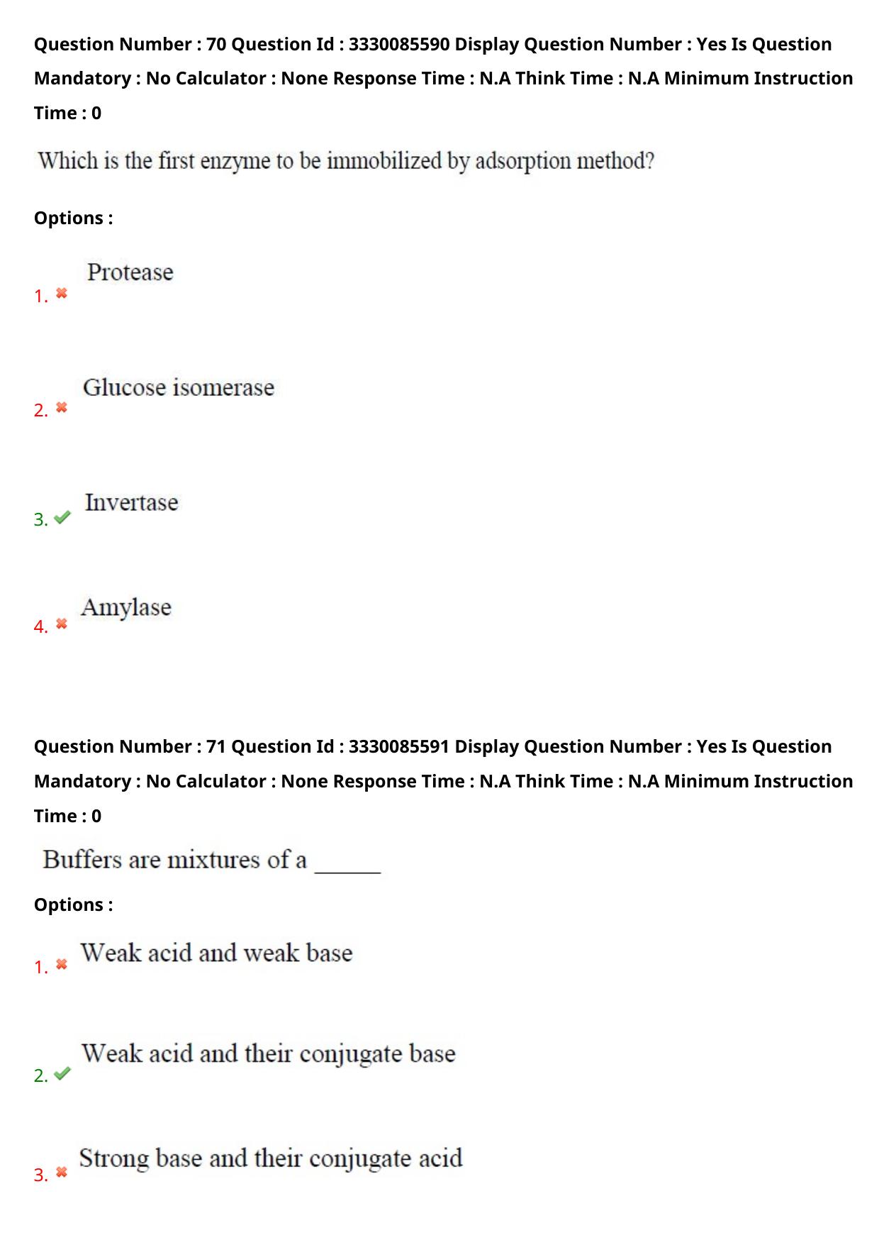 AP PGECET 2024 Biotechnology Question Paper with Preliminary Key - Page 43