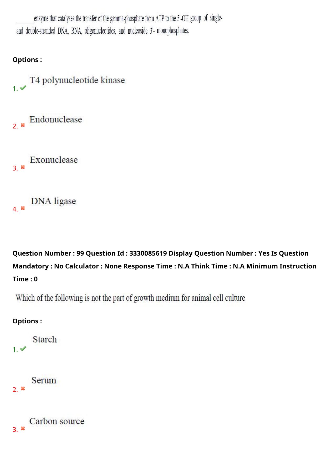 AP PGECET 2024 Biotechnology Question Paper with Preliminary Key - Page 60