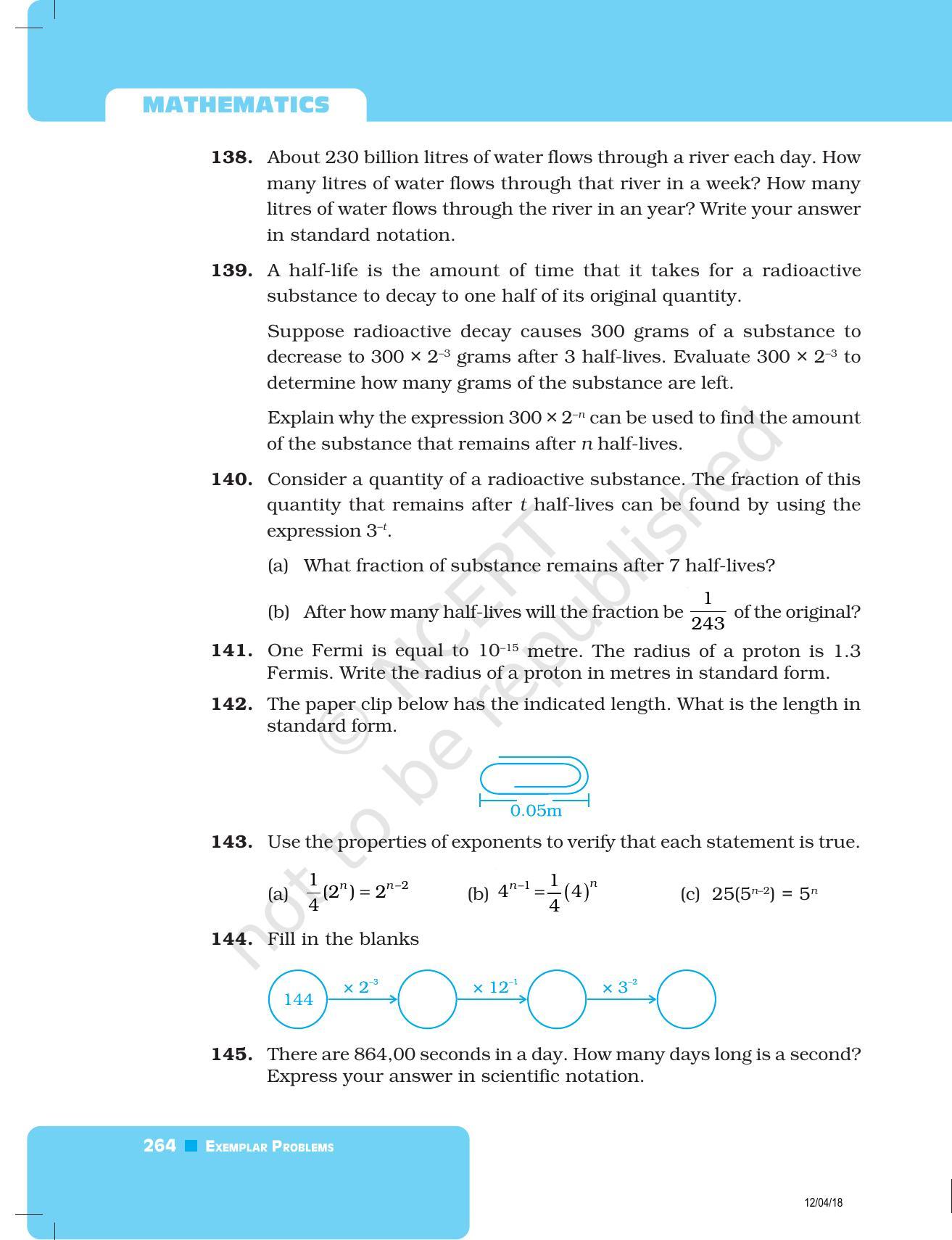 NCERT Exemplar Book for Class 8 Maths: Chapter 8- Exponents and Powers - Page 20