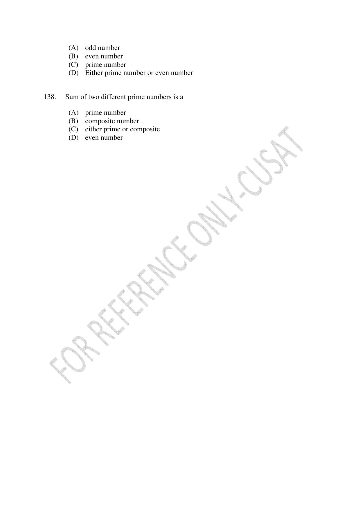 CUSAT CAT 2022 Aptitude Test for MSc Computer Science Question Paper - Page 34