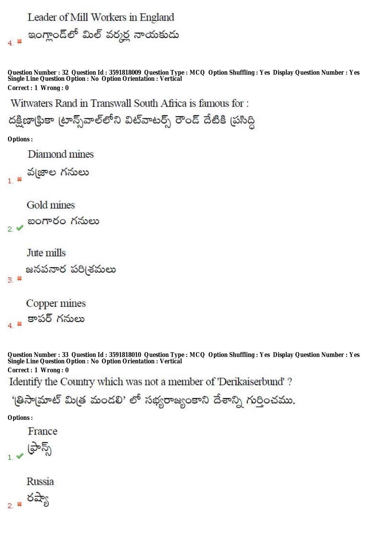 TS CPGET 2018 M.A. History (Shift 1) Question Paper with Answer Key - Page 19