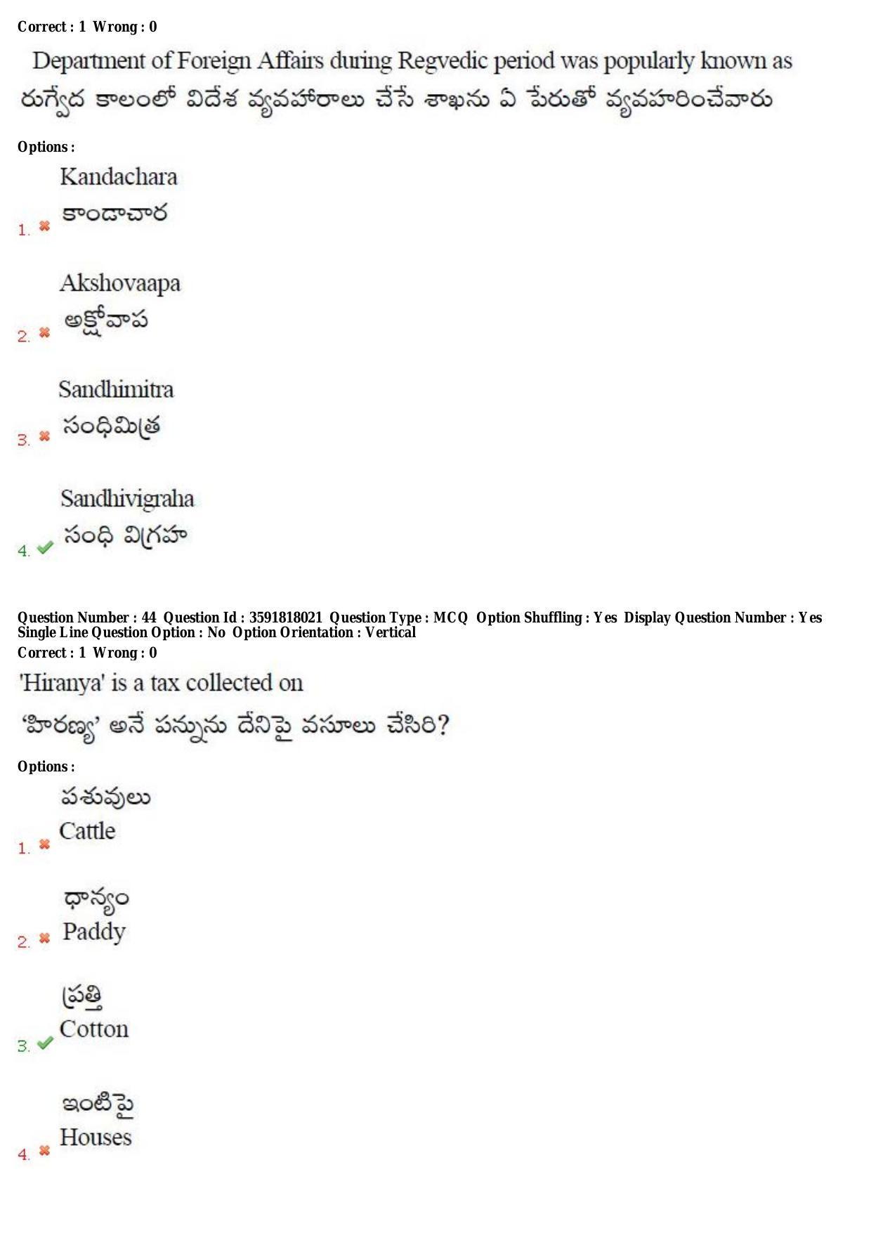 TS CPGET 2018 M.A. History (Shift 1) Question Paper with Answer Key - Page 26