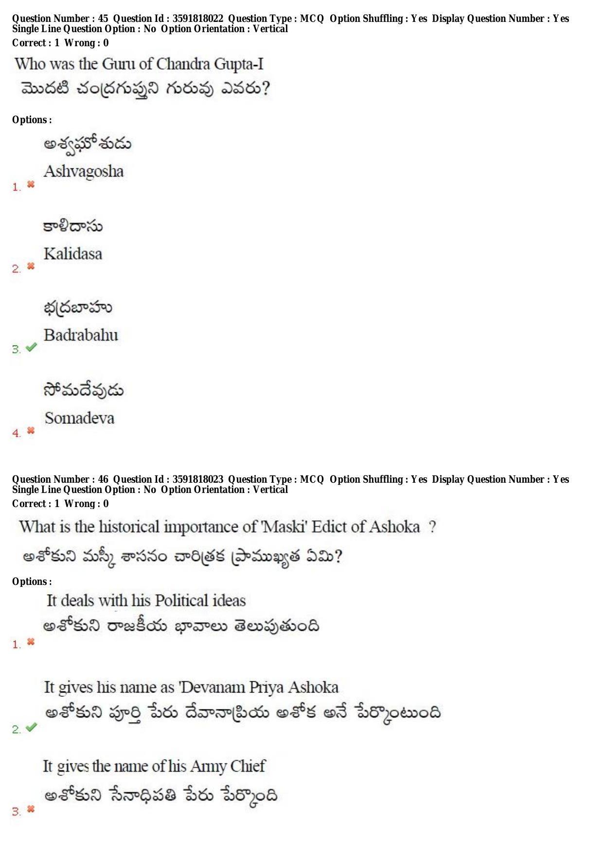 TS CPGET 2018 M.A. History (Shift 1) Question Paper with Answer Key - Page 27