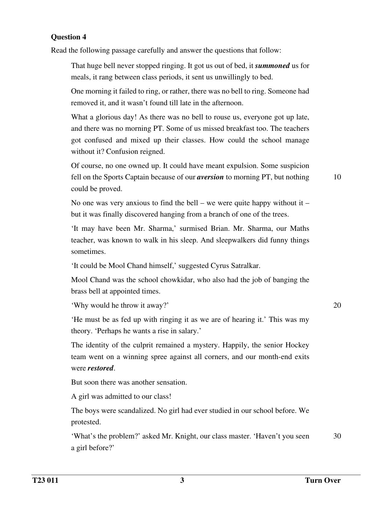 ICSE Class 10 ENGLISH LANGUAGE 2023 Question Paper - Page 3