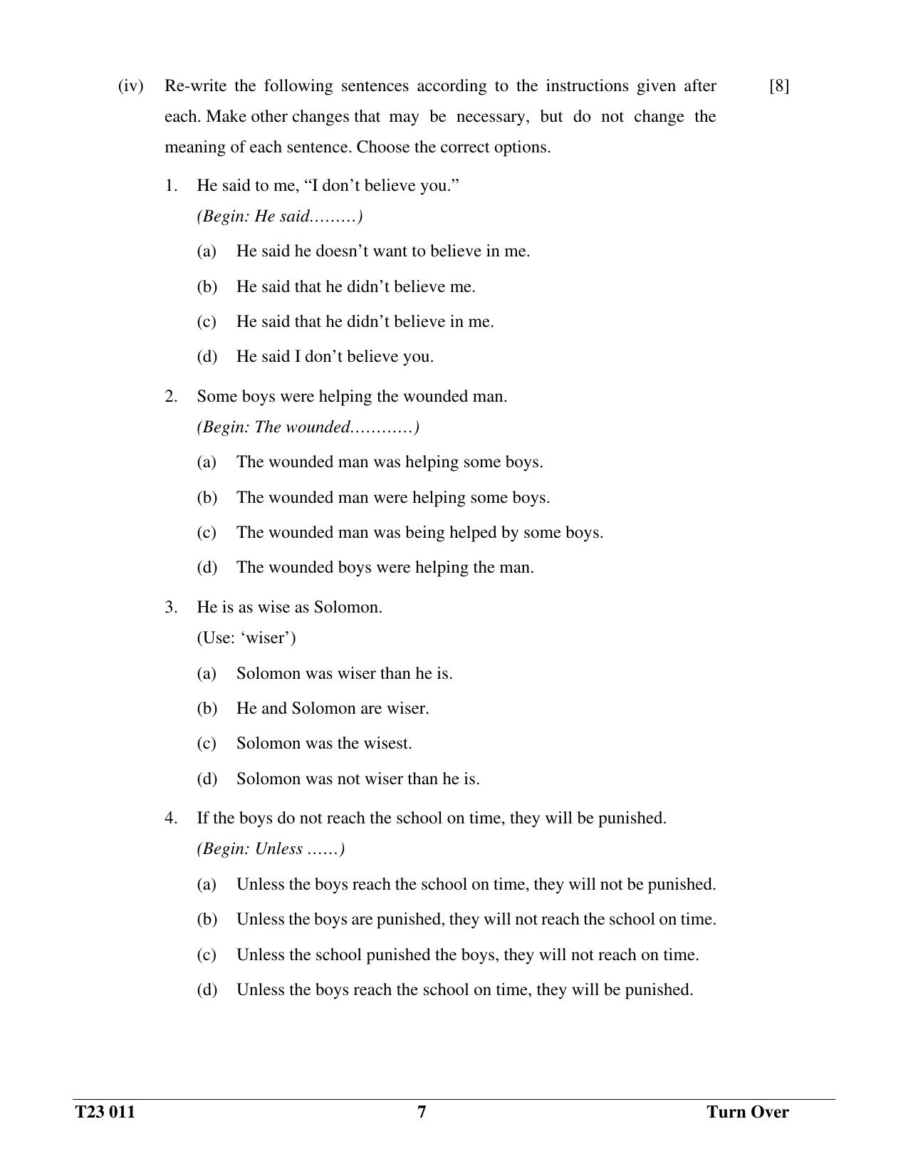 ICSE Class 10 ENGLISH LANGUAGE 2023 Question Paper - Page 7