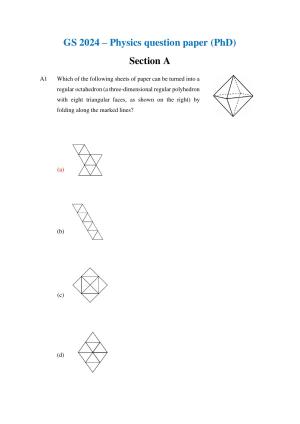 TIFR GS 2024 PhD Question Paper