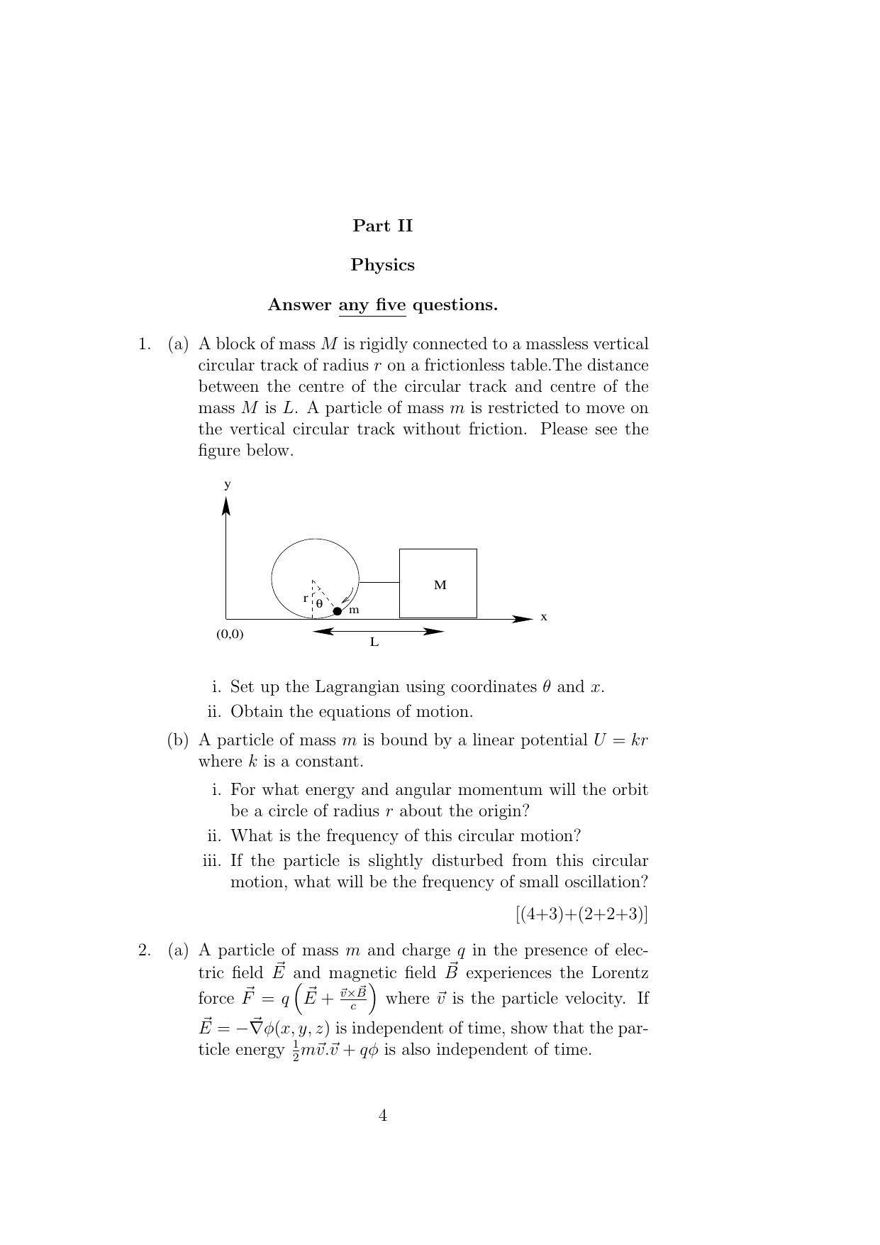 ISI Admission Test JRF in Physics and Applied Mathematics PHB 2017 Sample Paper - Page 3