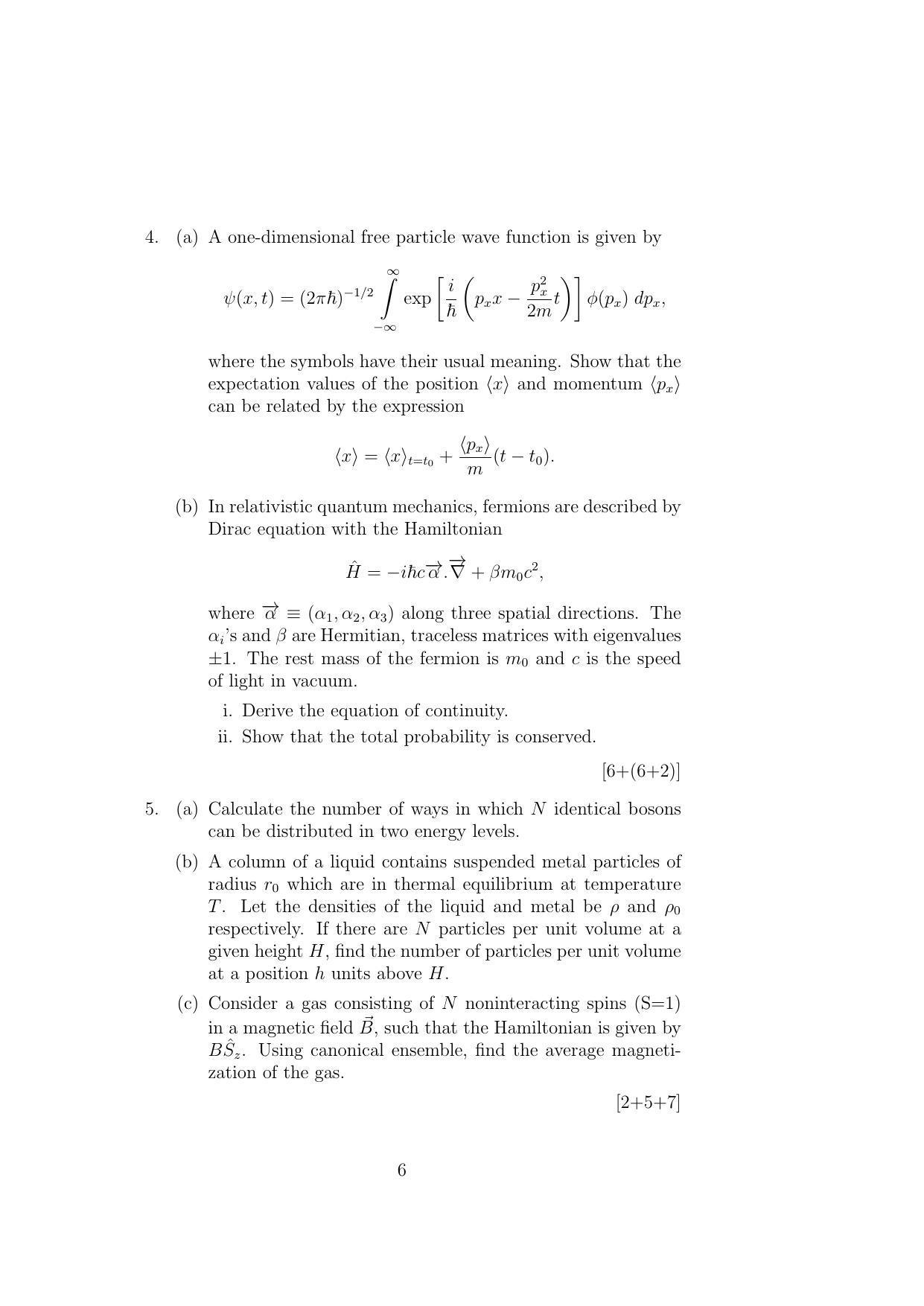 ISI Admission Test JRF in Physics and Applied Mathematics PHB 2017 Sample Paper - Page 5