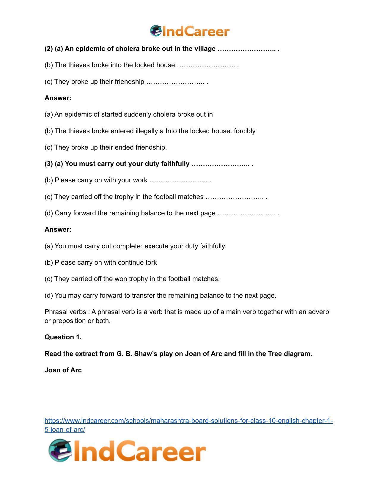 Maharashtra Board Solutions for Class 10- English: Chapter 1.5- Joan of Arc - Page 4