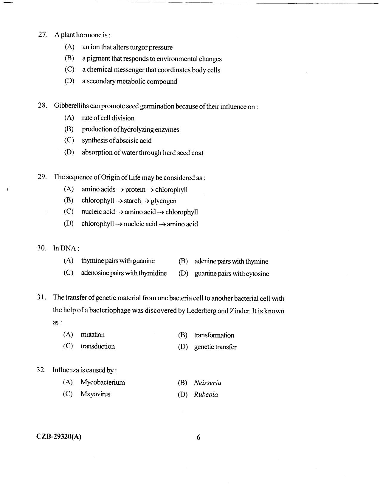 KUET 2023 M.Sc. Environmental Science Question Paper - Page 80