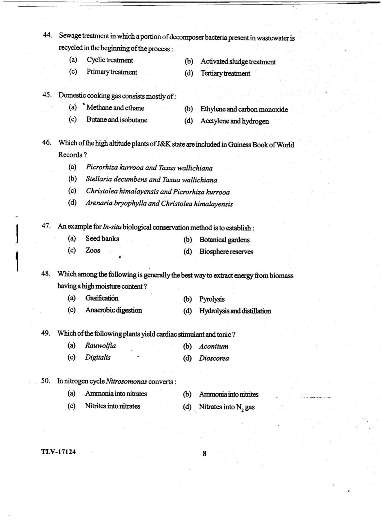 KUET 2023 M.Sc. Environmental Science Question Paper - Page 91