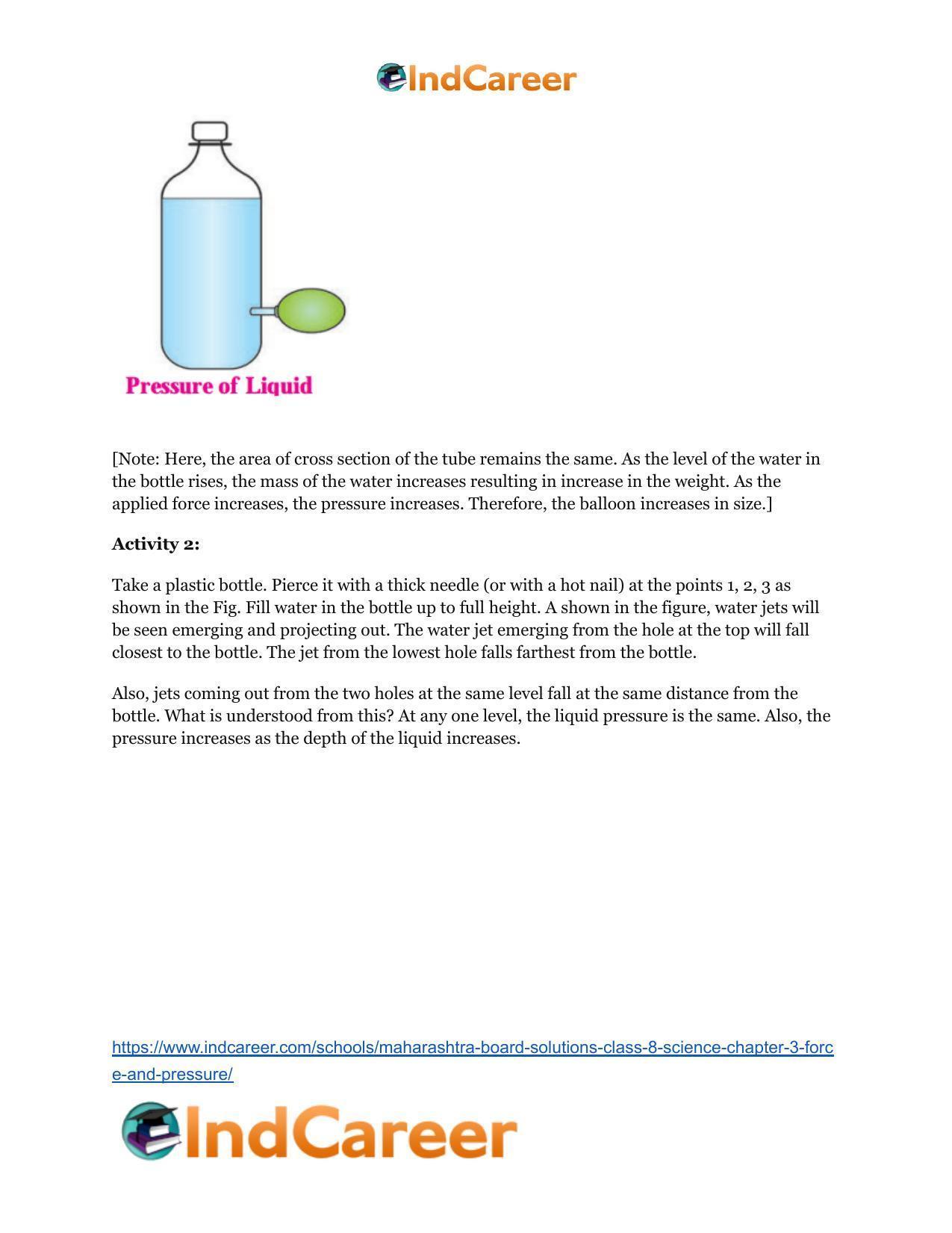 Maharashtra Board Solutions Class 8-Science: Chapter 3- Force and Pressure - Page 5